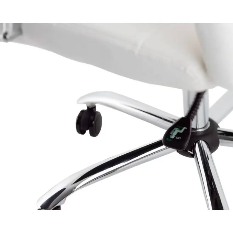 SILLA Q-CONNECT DIRECCION PIAV E SIMIL PIEL BASE METALICA ALT MAX 1250 ANC 610 PROF 700 MM RUEDAS PREMIUM COLOR BLANCO