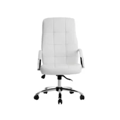 SILLA Q-CONNECT DIRECCION PIAV E SIMIL PIEL BASE METALICA ALT MAX 1250 ANC 610 PROF 700 MM RUEDAS PREMIUM COLOR BLANCO