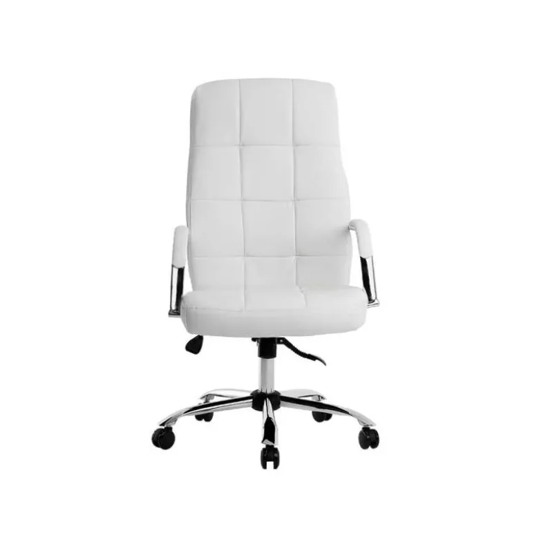 SILLA Q-CONNECT DIRECCION PIAV E SIMIL PIEL BASE METALICA ALT MAX 1250 ANC 610 PROF 700 MM RUEDAS PREMIUM COLOR BLANCO