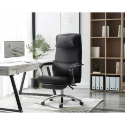 SILLA Q-CONNECT DIRECCION RAVENNA SIMIL PIEL BASE METALICA ALT MAX 1300 ANC 670 PROF 730 MM RUEDAS PREMIUM