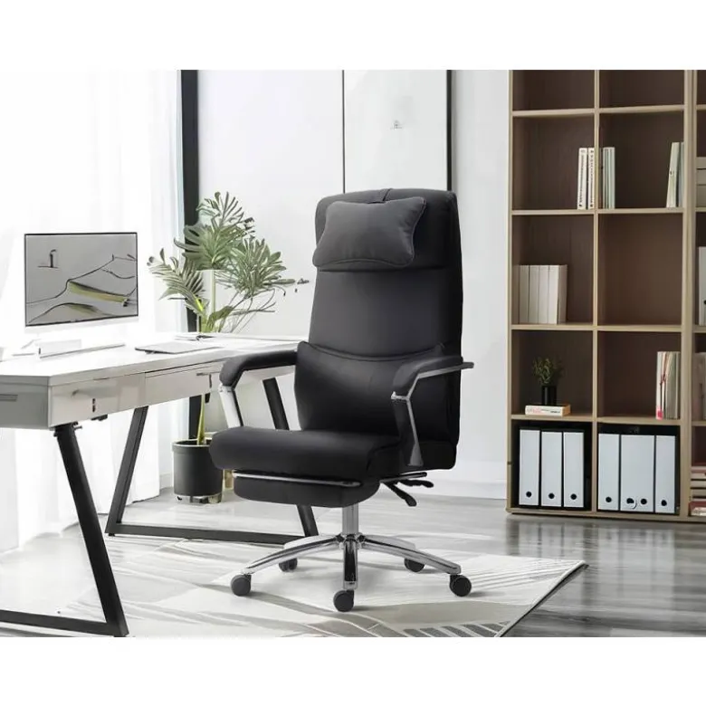 SILLA Q-CONNECT DIRECCION RAVENNA SIMIL PIEL BASE METALICA ALT MAX 1300 ANC 670 PROF 730 MM RUEDAS PREMIUM