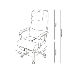 SILLA Q-CONNECT DIRECCION RAVENNA SIMIL PIEL BASE METALICA ALT MAX 1300 ANC 670 PROF 730 MM RUEDAS PREMIUM