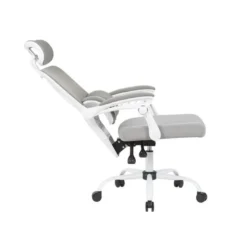 SILLA Q-CONNECT DIRECCION REGGIO MALLA ALT MAX 1300 MM ANC 520 MM PROF 480 MM RUEDAS PREMIUM COLOR GRIS BLANCO