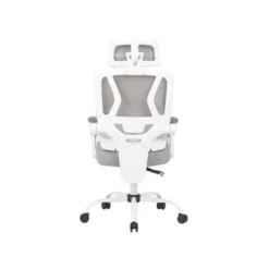 SILLA Q-CONNECT DIRECCION REGGIO MALLA ALT MAX 1300 MM ANC 520 MM PROF 480 MM RUEDAS PREMIUM COLOR GRIS BLANCO