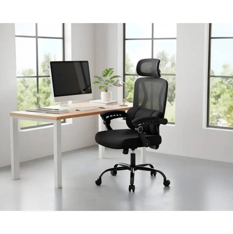 SILLA Q-CONNECT DIRECCION REGGIO MALLA ALT MAX 1300 MM ANC 520 MM PROF 480 MM RUEDAS PREMIUM COLOR NEGRO