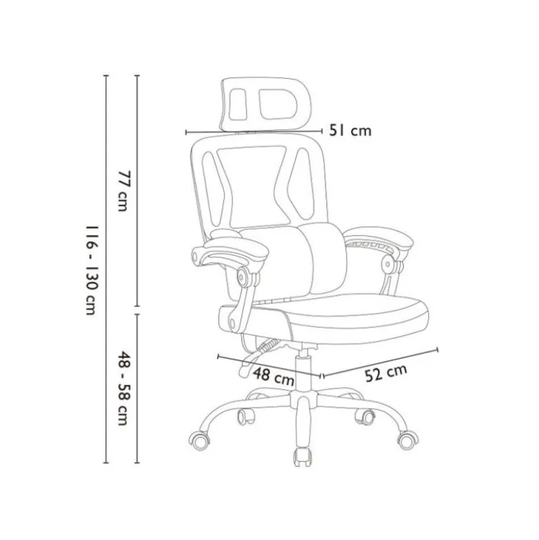 SILLA Q-CONNECT DIRECCION REGGIO MALLA ALT MAX 1300 MM ANC 520 MM PROF 480 MM RUEDAS PREMIUM COLOR NEGRO