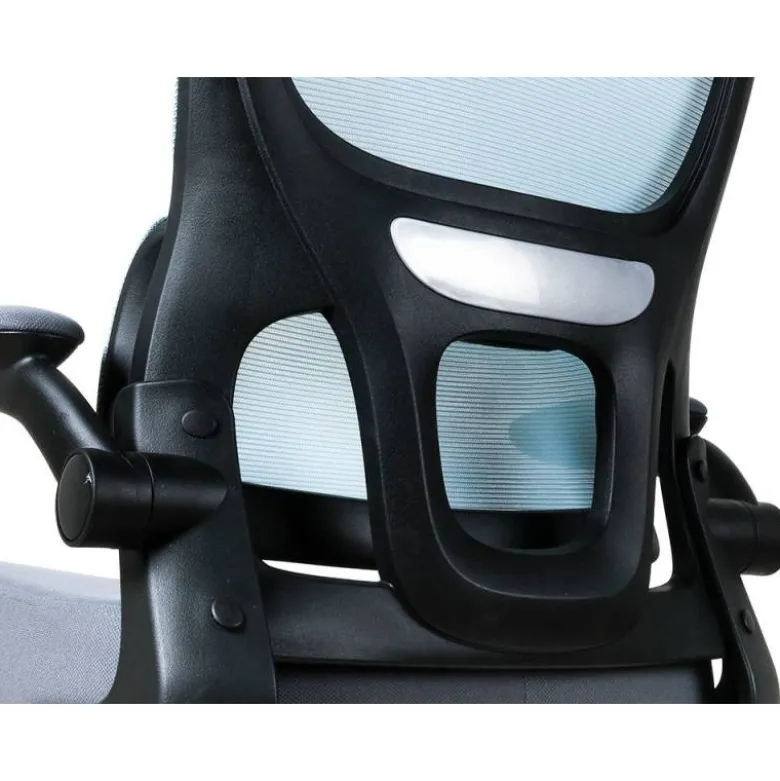 SILLA Q-CONNECT DIRECCION SORRENTO MALLA BASE METALICA ALT MAX 1320 ANC 650 PROF 600 MM RUEDAS PREMIUM AZUL GRIS