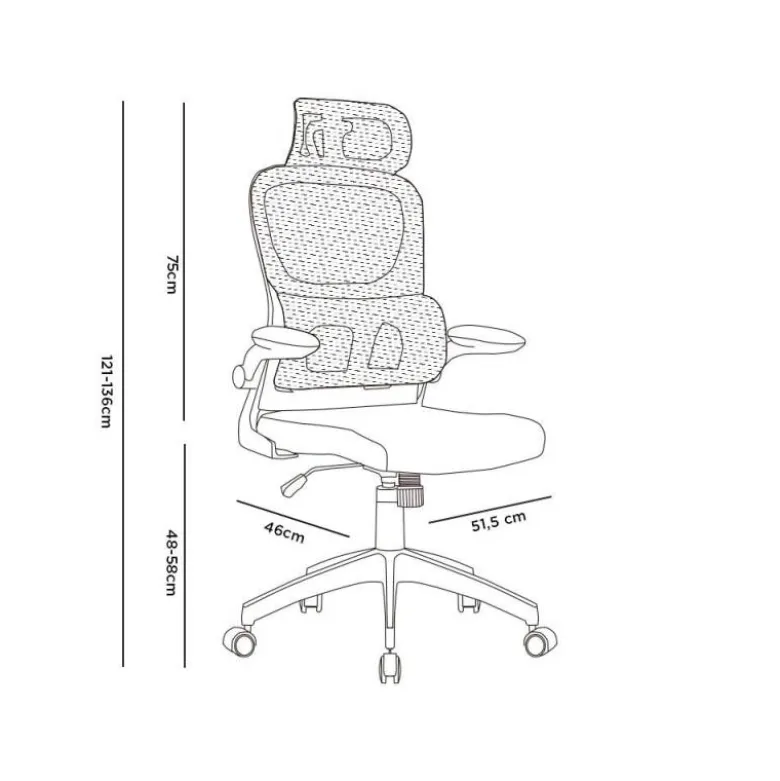 SILLA Q-CONNECT DIRECCION SORRENTO MALLA BASE METALICA ALT MAX 1320 ANC 650 PROF 600 MM RUEDAS PREMIUM AZUL GRIS