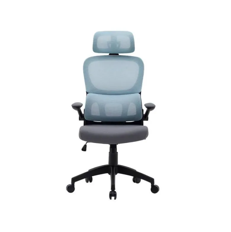 SILLA Q-CONNECT DIRECCION SORRENTO MALLA BASE METALICA ALT MAX 1320 ANC 650 PROF 600 MM RUEDAS PREMIUM AZUL GRIS