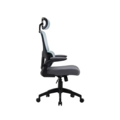 SILLA Q-CONNECT DIRECCION SORRENTO MALLA BASE METALICA ALT MAX 1320 ANC 650 PROF 600 MM RUEDAS PREMIUM AZUL GRIS