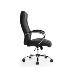 SILLA Q-CONNECT DIRECCION VERO NA SIMIL PIEL BASE METALICA ALT MAX 1210 ANC 650 PROF 730 MM RUEDAS PREMIUM COLOR NEGRO