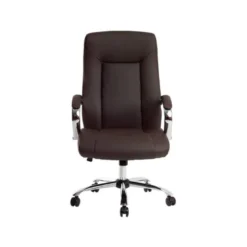 SILLA Q-CONNECT DIRECCION VERO NA SIMIL PIEL BASE METALICA ALT MAX 1210 ANC 650 PROF 730 MM RUEDAS PREMIUM COLOR MARRON
