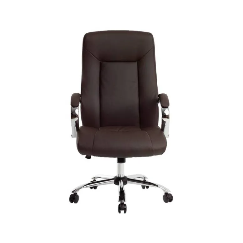 SILLA Q-CONNECT DIRECCION VERO NA SIMIL PIEL BASE METALICA ALT MAX 1210 ANC 650 PROF 730 MM RUEDAS PREMIUM COLOR MARRON