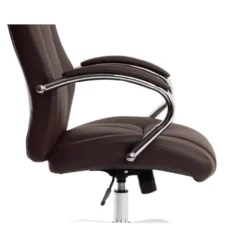 SILLA Q-CONNECT DIRECCION VERO NA SIMIL PIEL BASE METALICA ALT MAX 1210 ANC 650 PROF 730 MM RUEDAS PREMIUM COLOR MARRON