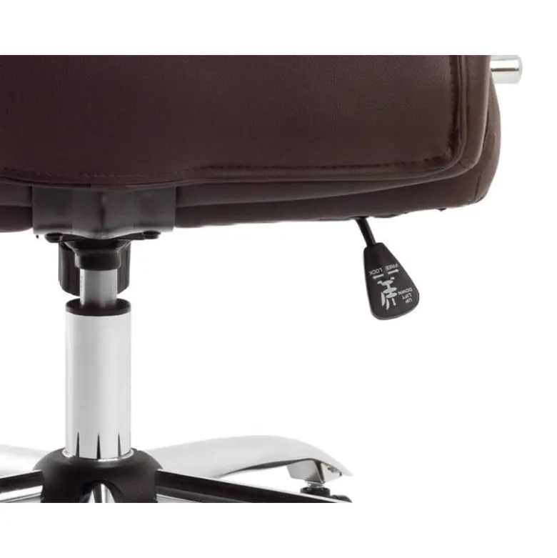 SILLA Q-CONNECT DIRECCION VERO NA SIMIL PIEL BASE METALICA ALT MAX 1210 ANC 650 PROF 730 MM RUEDAS PREMIUM COLOR MARRON