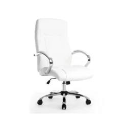 SILLA Q-CONNECT DIRECCION VERO NA SIMIL PIEL BASE METALICA ALT MAX 1210 ANC 650 PROF 730 MM RUEDAS PREMIUM COLOR BLANCO