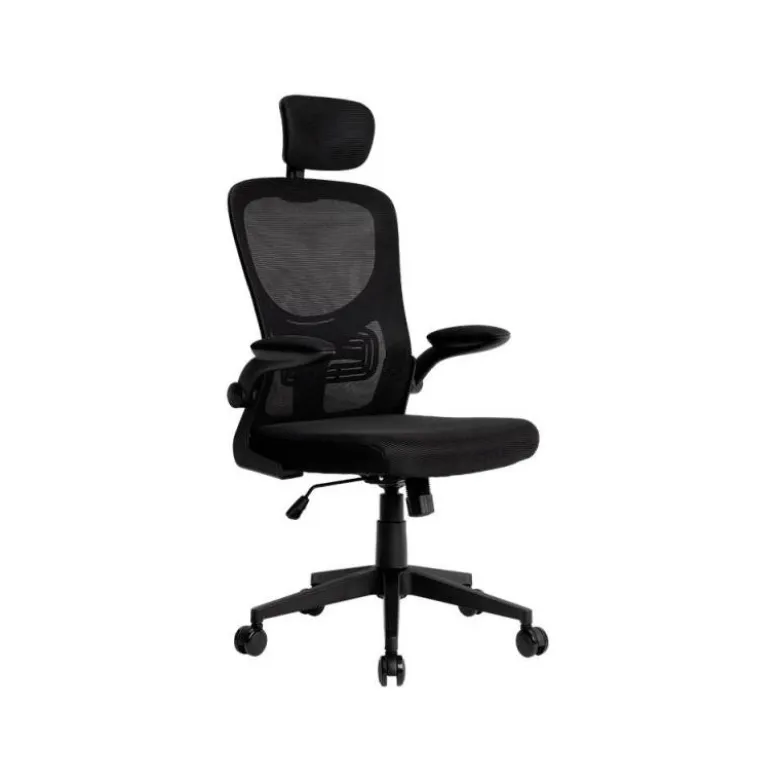 SILLA Q-CONNECT ERGONOMICA PAL ERMO MALLA BASE NYLON ALT MAX 1300 ANC 610 PROF 600 RUEDAS PREMIUM COLOR NEGRO