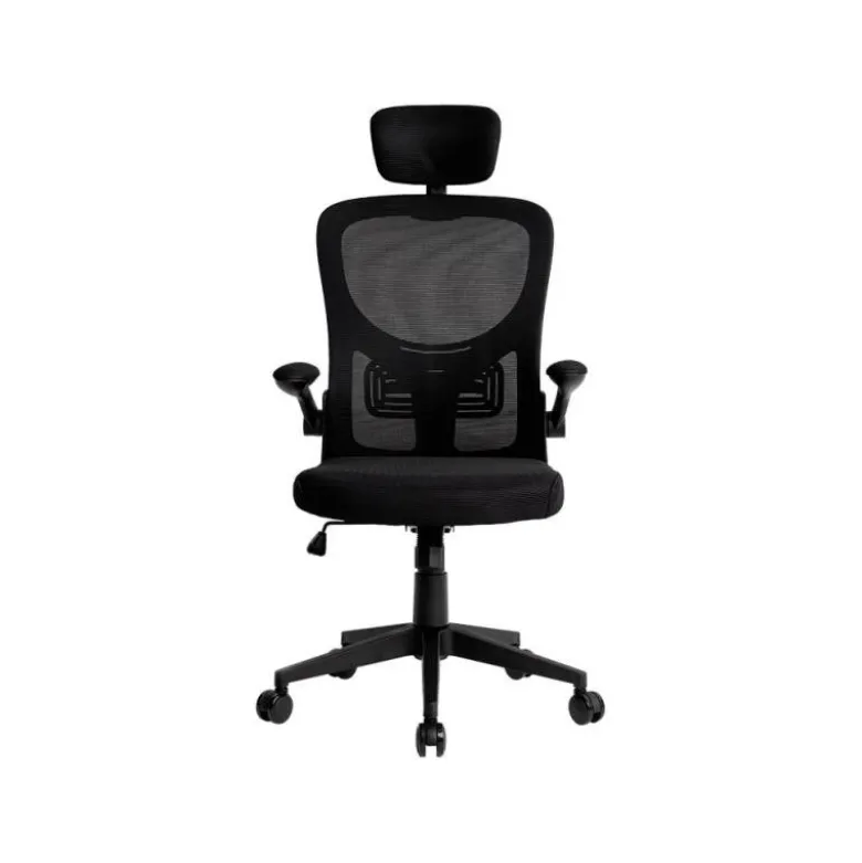SILLA Q-CONNECT ERGONOMICA PAL ERMO MALLA BASE NYLON ALT MAX 1300 ANC 610 PROF 600 RUEDAS PREMIUM COLOR NEGRO