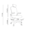 SILLA Q-CONNECT ERGONOMICA PAL ERMO MALLA BASE NYLON ALT MAX 1300 ANC 610 PROF 600 RUEDAS PREMIUM COLOR BLANCO NEGRO