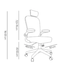 SILLA Q-CONNECT ERGONOMICA PAL ERMO MALLA BASE NYLON ALT MAX 1300 ANC 610 PROF 600 RUEDAS PREMIUM COLOR BLANCO NEGRO