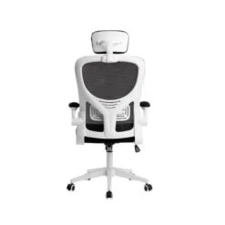 SILLA Q-CONNECT ERGONOMICA PAL ERMO MALLA BASE NYLON ALT MAX 1300 ANC 610 PROF 600 RUEDAS PREMIUM COLOR BLANCO NEGRO