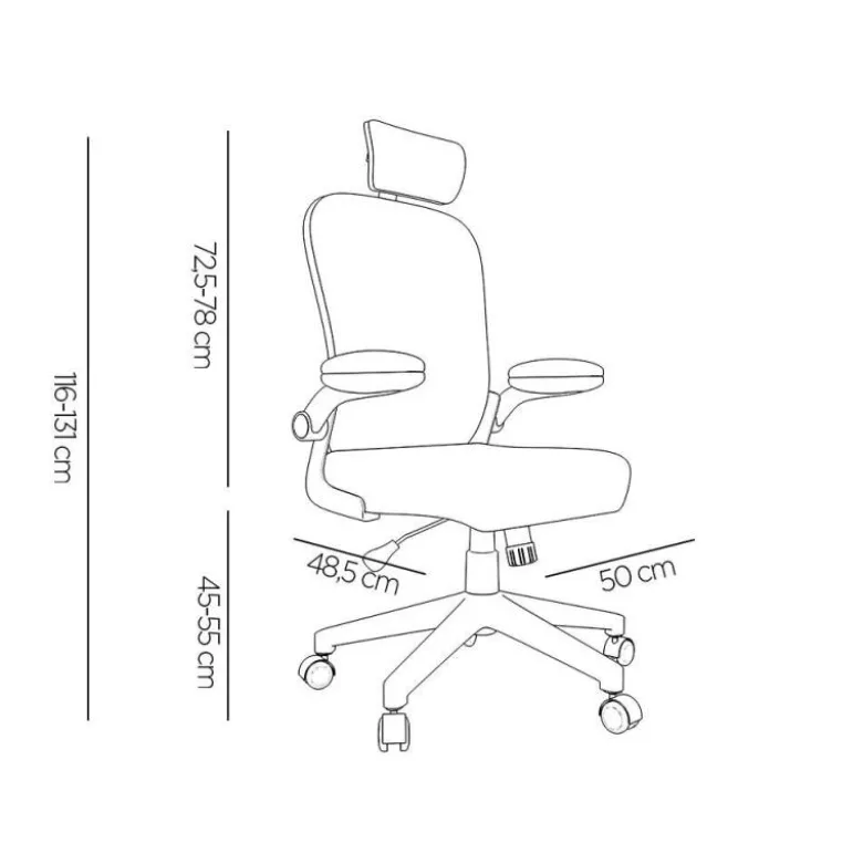 SILLA Q-CONNECT ERGONOMICA PAL ERMO MALLA BASE NYLON ALT MAX 1300 ANC 610 PROF 600 RUEDAS PREMIUM COLOR BLANCO NEGRO
