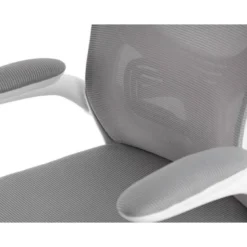 SILLA Q-CONNECT ERGONOMICA PAL ERMO MALLA BASE NYLON ALT MAX 1300 ANC 610 PROF 600 RUEDAS PREMIUM COLOR BLANCO GRIS