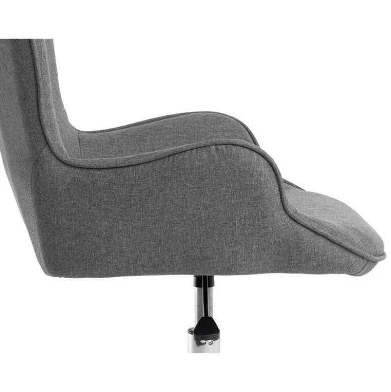 SILLA Q-CONNECT ESCRITORIO MES SINA BASE METALICA ALT MAX 960 ANC 570 PROF 620 RUEDAS PREMIUM COLOR GRIS