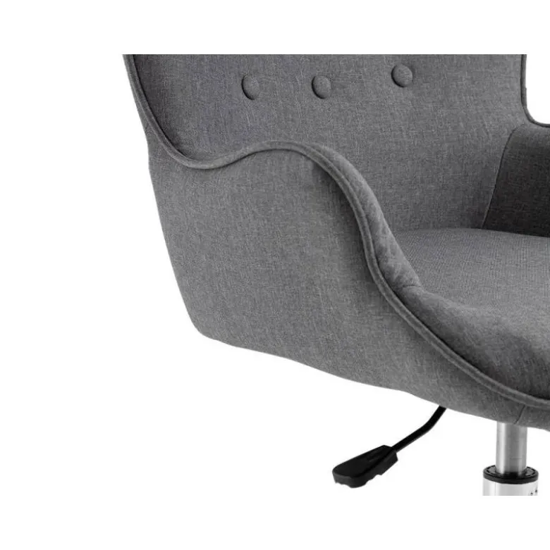 SILLA Q-CONNECT ESCRITORIO MES SINA BASE METALICA ALT MAX 960 ANC 570 PROF 620 RUEDAS PREMIUM COLOR GRIS