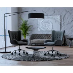 SILLA Q-CONNECT ESCRITORIO MES SINA BASE METALICA ALT MAX 960 ANC 570 PROF 620 RUEDAS PREMIUM COLOR GRIS