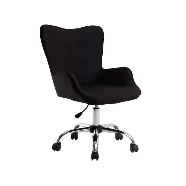SILLA Q-CONNECT ESCRITORIO MES SINA BASE METALICA ALT MAX 960 ANC 570 PROF 620 RUEDAS PREMIUM COLOR NEGRO