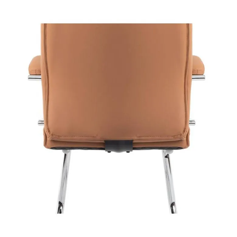SILLA Q-CONNECT ESCRITORIO MOD ENA SIMIL PIEL BASE METALICA ALT MAX 1050 ANC 630 PROF 650 COLOR CREMA