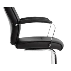 SILLA Q-CONNECT ESCRITORIO MOD ENA SIMIL PIEL BASE METALICA ALT MAX 1050 ANC 630 PROF 650 COLOR NEGRO