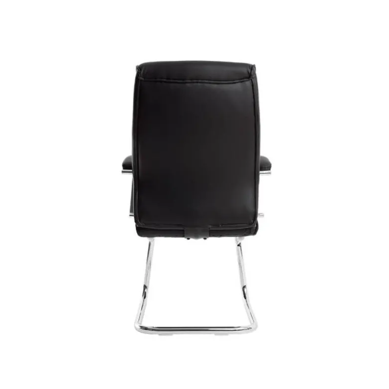 SILLA Q-CONNECT ESCRITORIO MOD ENA SIMIL PIEL BASE METALICA ALT MAX 1050 ANC 630 PROF 650 COLOR NEGRO