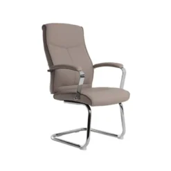 SILLA Q-CONNECT ESCRITORIO MOD ENA SIMIL PIEL BASE METALICA ALT MAX 1050 ANC 630 PROF 650 COLOR GRIS
