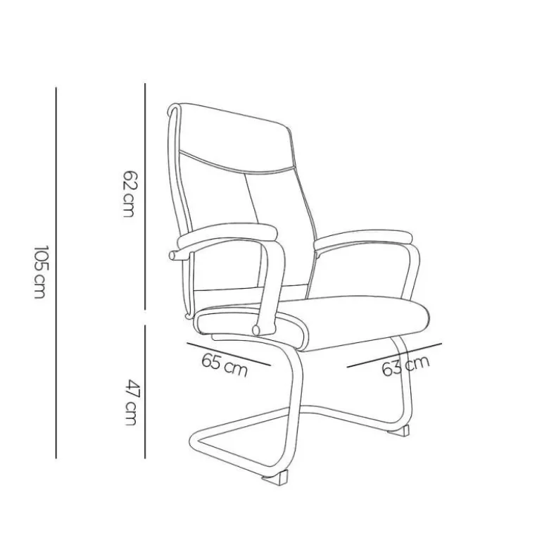 SILLA Q-CONNECT ESCRITORIO MOD ENA SIMIL PIEL BASE METALICA ALT MAX 1050 ANC 630 PROF 650 COLOR GRIS