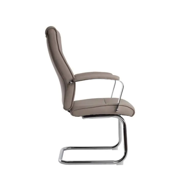 SILLA Q-CONNECT ESCRITORIO MOD ENA SIMIL PIEL BASE METALICA ALT MAX 1050 ANC 630 PROF 650 COLOR GRIS