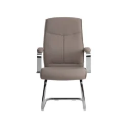 SILLA Q-CONNECT ESCRITORIO MOD ENA SIMIL PIEL BASE METALICA ALT MAX 1050 ANC 630 PROF 650 COLOR GRIS