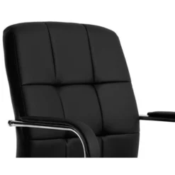 SILLA Q-CONNECT ESCRITORIO PIA VE SIMIL PIEL BASE METALICA ALT MAX 1050 ANC 610 PROF 680 COLOR NEGRO
