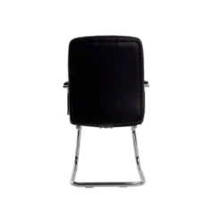 SILLA Q-CONNECT ESCRITORIO PIA VE SIMIL PIEL BASE METALICA ALT MAX 1050 ANC 610 PROF 680 COLOR NEGRO