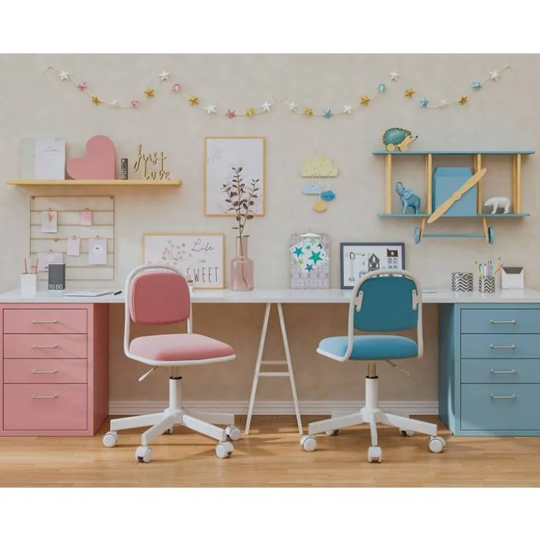 SILLA Q-CONNECT INFANTIL BARI ESCRITORIO COLOR AZUL ALT MAX 795 ANC 390 PROF 350 MM
