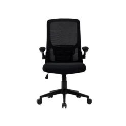 SILLA Q-CONNECT OFICINA ALBA MALLA BASE METALICA ALT MAX 1110 ANC 610 PROF 580 RUEDAS PREMIUM COLOR NEGRO