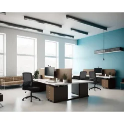SILLA Q-CONNECT OFICINA ALBA MALLA BASE METALICA ALT MAX 1110 ANC 610 PROF 580 RUEDAS PREMIUM COLOR NEGRO