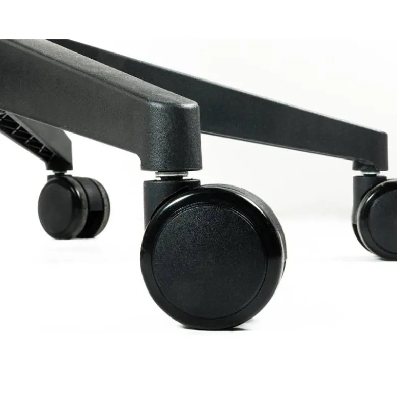 SILLA Q-CONNECT OFICINA ALBA MALLA BASE METALICA ALT MAX 1110 ANC 610 PROF 580 RUEDAS PREMIUM COLOR NEGRO AZUL