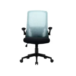 SILLA Q-CONNECT OFICINA ALBA MALLA BASE METALICA ALT MAX 1110 ANC 610 PROF 580 RUEDAS PREMIUM COLOR NEGRO AZUL