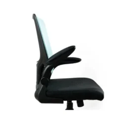 SILLA Q-CONNECT OFICINA ALBA MALLA BASE METALICA ALT MAX 1110 ANC 610 PROF 580 RUEDAS PREMIUM COLOR NEGRO AZUL