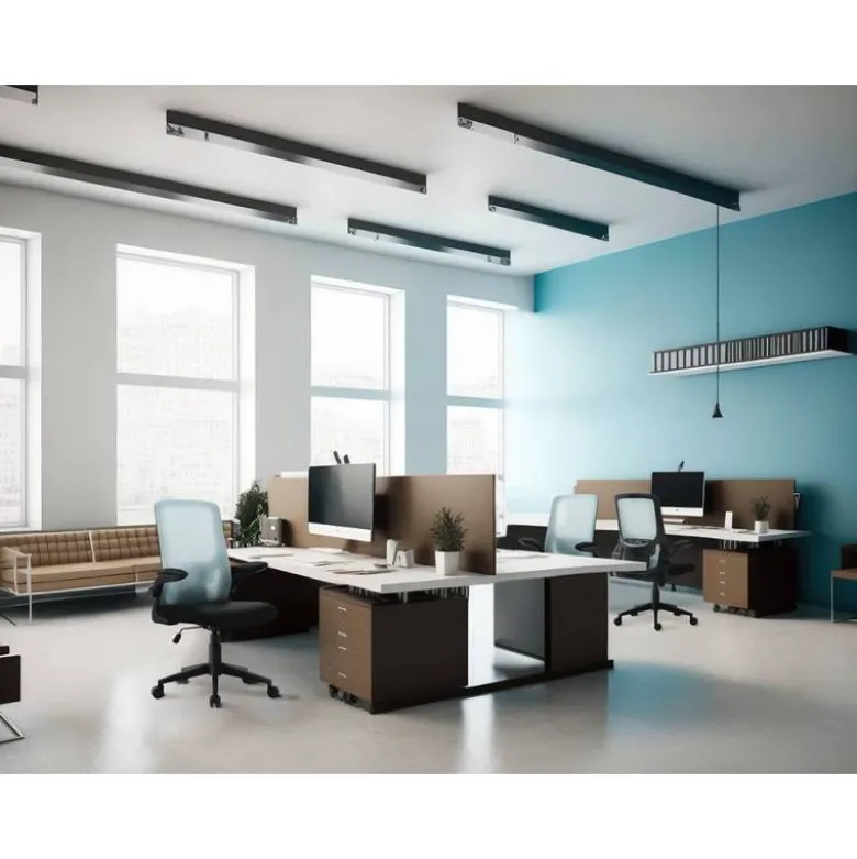 SILLA Q-CONNECT OFICINA ALBA MALLA BASE METALICA ALT MAX 1110 ANC 610 PROF 580 RUEDAS PREMIUM COLOR NEGRO AZUL