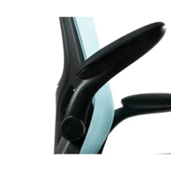 SILLA Q-CONNECT OFICINA ALBA MALLA BASE METALICA ALT MAX 1110 ANC 610 PROF 580 RUEDAS PREMIUM COLOR NEGRO AZUL