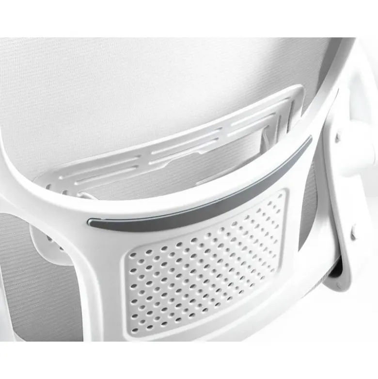 SILLA Q-CONNECT OFICINA ALBA MALLA BASE METALICA ALT MAX 1110 ANC 610 PROF 580 RUEDAS PREMIUM COLOR BLANCO