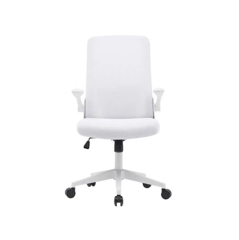 SILLA Q-CONNECT OFICINA ALBA MALLA BASE METALICA ALT MAX 1110 ANC 610 PROF 580 RUEDAS PREMIUM COLOR BLANCO